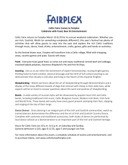 Celtic Faire Comes to Fairplex Celebrate with Food, Beer