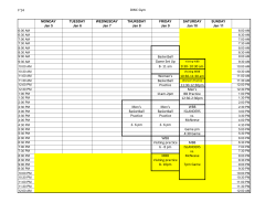 F`14 DWC Gym Basketball Game Set Up 8- 11 am 9:30