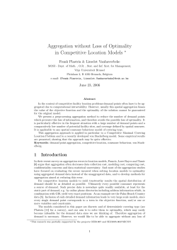 Aggregation without Loss of Optimality in Competitive Location Models