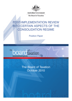 Position Paper - Board of Taxation