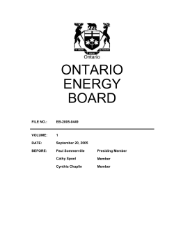 OEB Transcipt - Ontario Energy Board