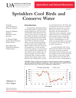 Sprinklers Cool Birds and Conserve Water