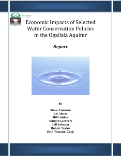 Economic Impacts of Selected Water Conservation