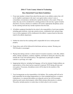 Basketball Team Rules - York County School of Technology