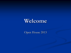 Welcome Parents and Guardians