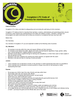 Code Of Practice for Users CLTC