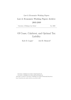 Of Coase, Calabresi, and Optimal Tax Liability