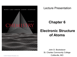 Chapter 6 Electronic Structure of Atoms