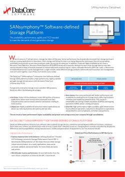 SANsymphony&trade; Software-defined Storage Platform
