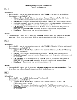 Osmosis Diffusion Lab