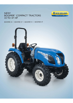 new! boomer&trade; compact tractors 33 to 47 hp