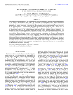 reconnection and electron temperature anisotropy in sub