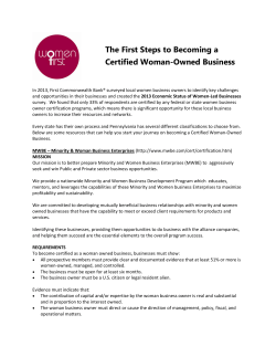 The First Steps to Becoming a Certified Woman