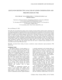 quick non-destructive analysis of lignin condensation and
