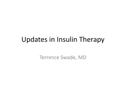Updates in Insulin Therapy