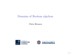 Domains of Boolean algebras