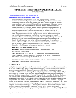 Challenges in Transcribing Multimodal Data: A Case Study