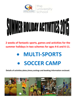 Summer 2015 - Marine Academy Plymouth