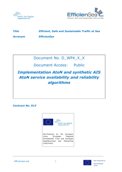 Implementation AtoN and synthetic AIS AtoN service availability and