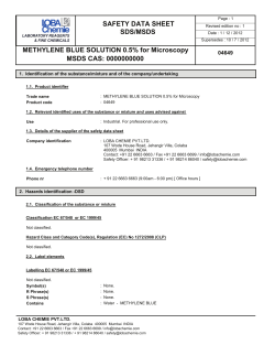 METHYLENE BLUE SOLUTION 0.5% for Microscopy
