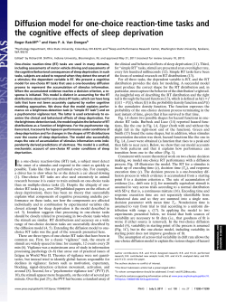 Diffusion model for one-choice reaction