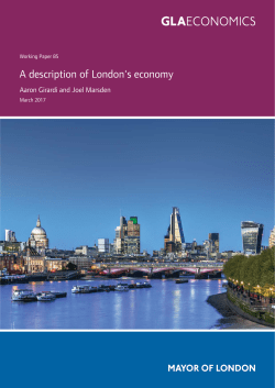 A description of London`s economy