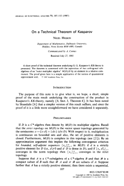 On a Technical Theorem of Kasparov