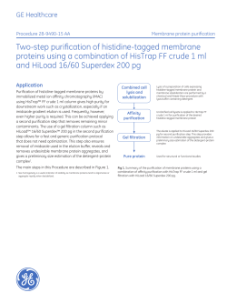 Two-step purification of histidine-tagged membrane proteins using a