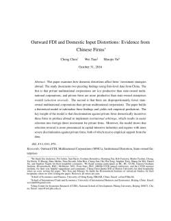 Outward FDI and Domestic Input Distortions: Evidence from Chinese