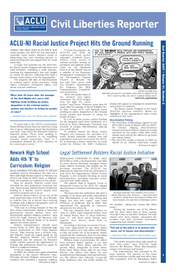 ACLU-NJ Racial Justice Project Hits the Ground Running