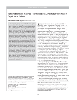 Humic Acid Formation in Artificial Soils Amended with Compost at