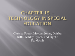 Chapter 15 * Technology in Special Education