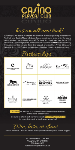 has an all new look! Partnerships Win, lose, or draw