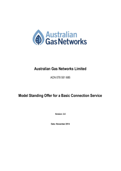 Australian Gas Networks Limited Model Standing Offer for a Basic