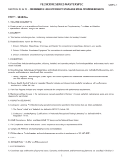 FlexCore Series Masterspec (MSFC-1)