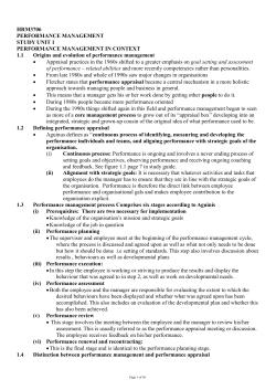 HRM3706 PERFORMANCE MANAGEMENT STUDY UNIT 1