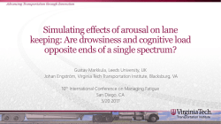 Simulating effects of arousal on lane keeping