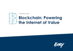 Blockchain: Powering the Internet of Value