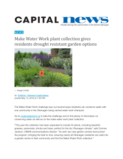 May 13, 2016 - Make Water Work plant collection gives residents