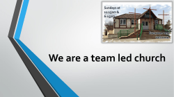 leading teams - Pastures Community Church