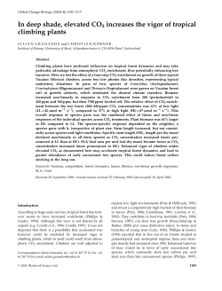 In deep shade, elevated CO2 increases the vigor of tropical climbing
