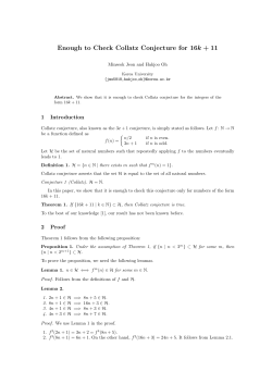 Enough to Check Collatz Conjecture for 16k + 11