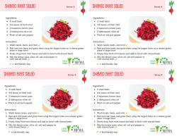 Ingredients: • 3 small beets • 4-6 leaves of fresh mint • 2 teaspoons