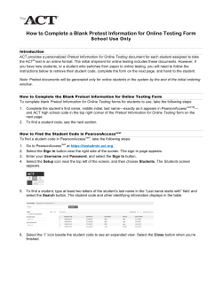 How to Complete a Blank Pretest Information for Online