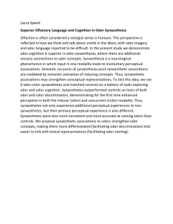 Superior Olfactory Language and Cognition in Odor Synaesthesia