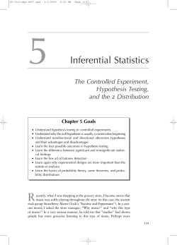 Inferential Statistics