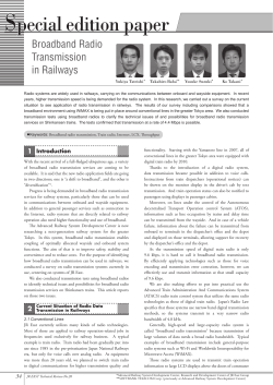 Broadband Radio Transmission in Railways