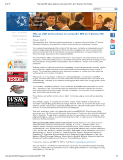 Fifty-one of 326 entries advance to next round in 2013 Gov`s