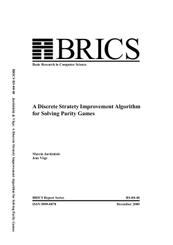 A Discrete Stratety Improvement Algorithm for Solving Parity