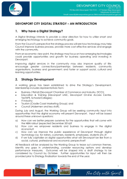 DEVONPORT CITY DIGITAL STRATEGY